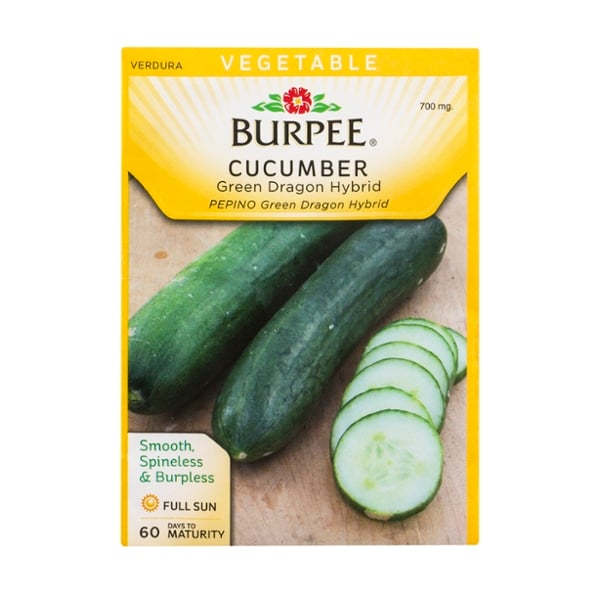 Burpee Vegetable Cucumber Green Dragon Hybrid