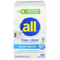 all Free & Clear Dryer Sheets