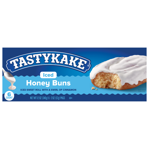 Tastykake Iced Honey Buns - 6 ct