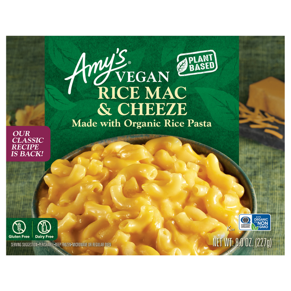 Amy's Organic Vegan Rice Mac & Cheeze Plant-Based Frozen Meal
