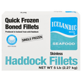 Icelandic Wild Skinless Haddock Fillets Frozen