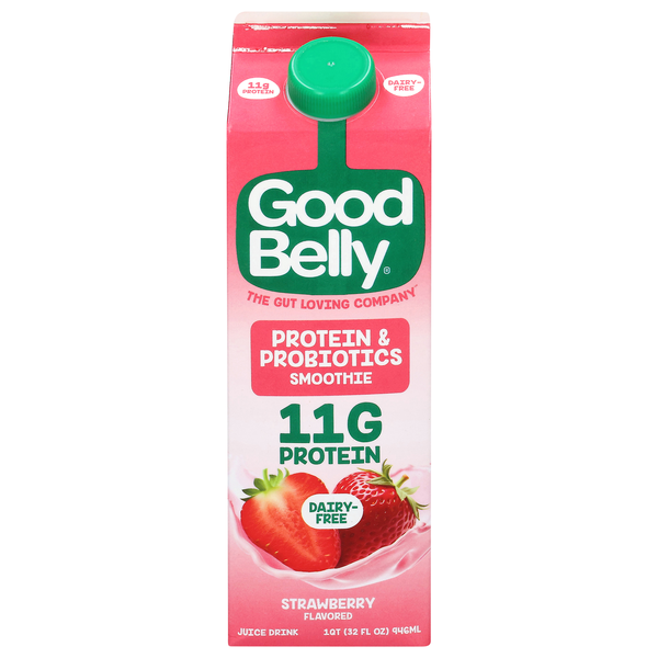 GoodBelly Protein & Probiotics Smoothie Strawberry Flavored Juice Drink