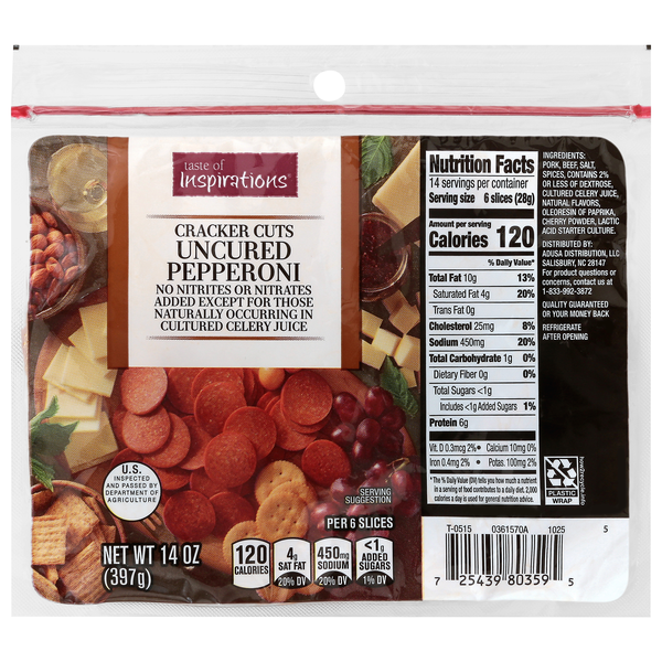 Taste of Inspirations Cracker Cuts Pepperoni Mini Slices