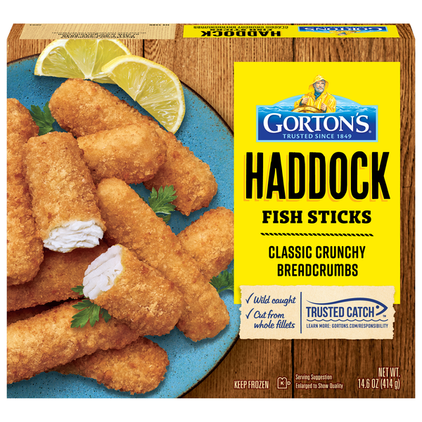 Gorton's Wild Caught Classic Crunchy Haddock Fish Sticks Frozen