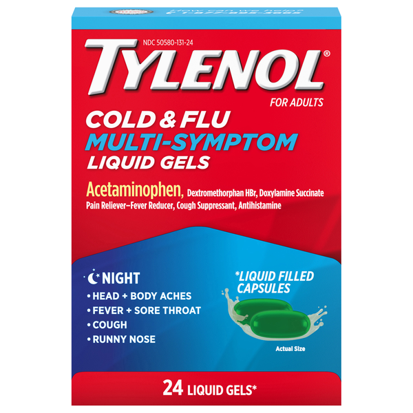 Tylenol Night Cold + Flu Multi-Symptom Liquid Gels