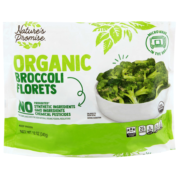 Nature's Promise Organic Microwave in Bag Broccoli Florets Frozen