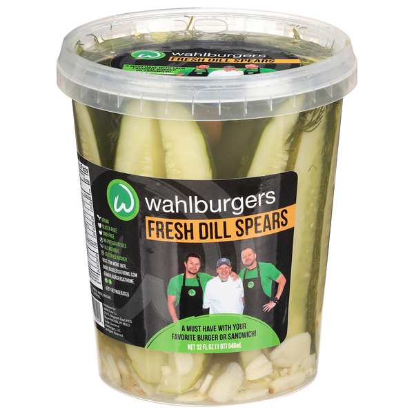 Wahlburgers Fresh Dill Pickle Spears Refrigerated