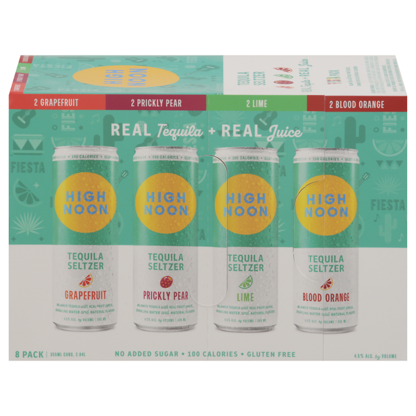 High Noon Fiesta Tequila Seltzer Variety Pack - 8 pk