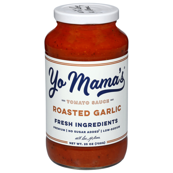 Yo Mama's No Sugar Added Low Sodium Roasted Garlic Pasta Sauce