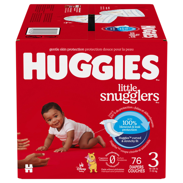Huggies Little Snugglers Disney Size 3 Baby Diapers 16-28 lb