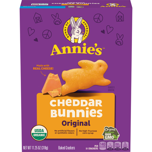 Annie's Organic White Cheddar Cheese Bunny Baked Crackers