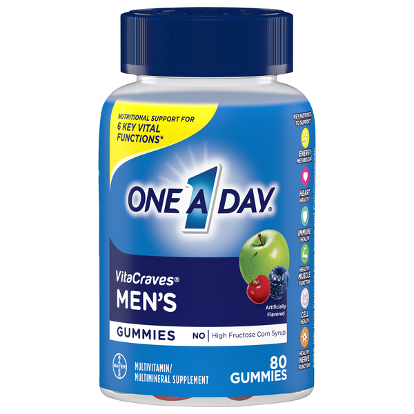 One A Day Men's VitaCraves Multivitamin Supplement Gummies