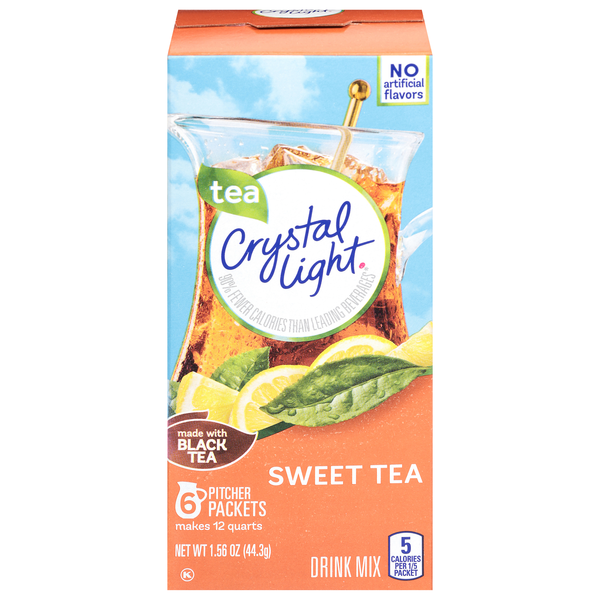 Crystal Light Sugar Free Sweet Iced Tea Mix Pitcher Packets - 6 ct