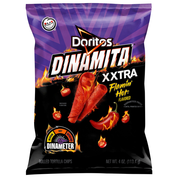Save on Doritos Dinamita XXTRA Flamin' Hot Rolled Tortilla Chips Order