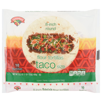 Hannaford Flour Tortillas for Tacos 8 Inch - 10 ct