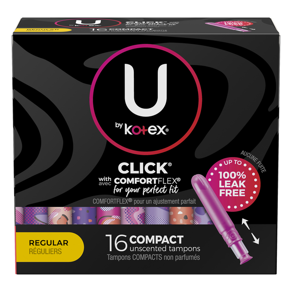 Save on U by Kotex Click Tampons Compact Regular Unscented Order Online