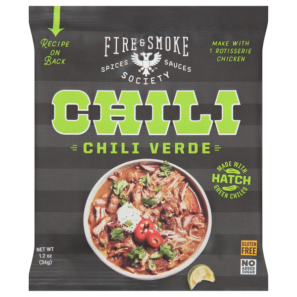 Fire & Smoke Society Gluten Free Chili Verde Seasoning Packet