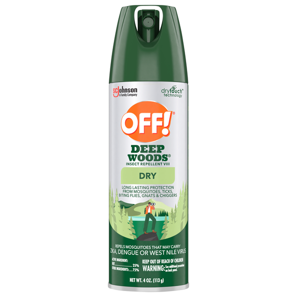 OFF! Deep Woods Dry Insect Repellent VIII 25% Deet Aerosol