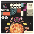 Novo Farmed Ginger Teriyaki Atlantic Salmon Burger Patties - 4 ct Frozen