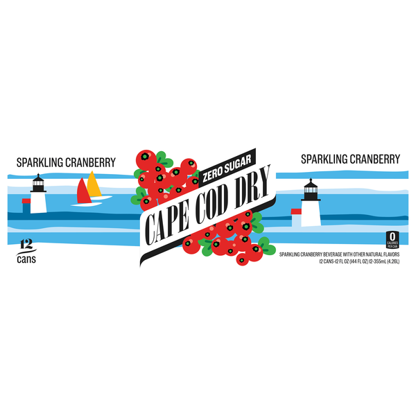 Cape Cod Diet Cranberry Antioxidant Vitamin E Soda - 12 pk