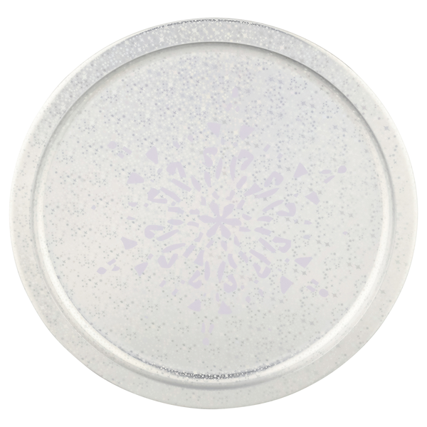 The Tin Box Company Holiday White Snowflake Plate