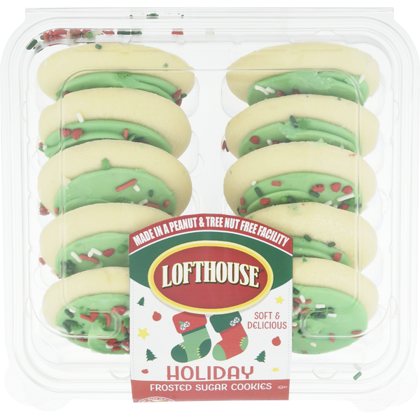 Lofthouse Holiday Frosted Sugar Cookies - 10 ct