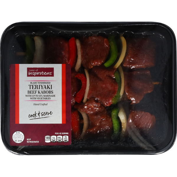 Taste of Inspirations Teriyaki Beef Kabobs with Vegetables