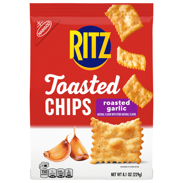 Nabisco Ritz Toasted Chips Roasted Garlic Crackers