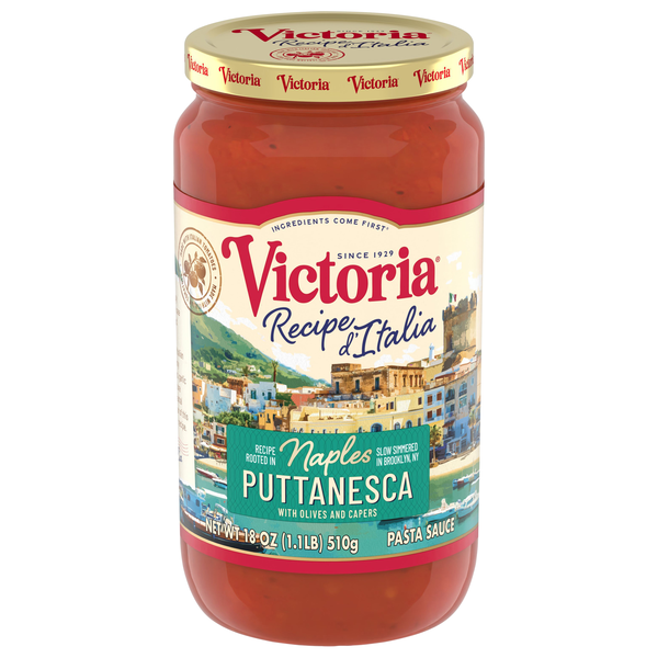 Victoria Naples Puttanesca with Olives & Capers Pasta Sauce