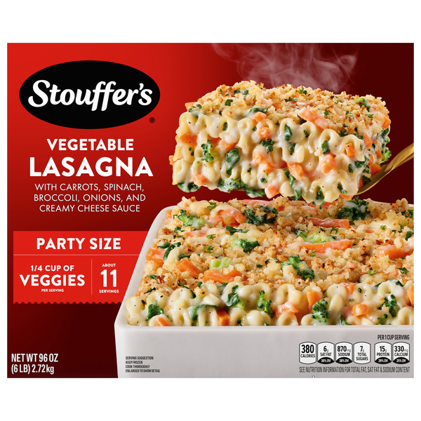 Stouffer's Veggie Lovers Lasagna Party Size Frozen Meal
