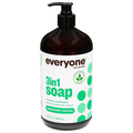 Everyone Peppermint + Tea Tree 3-in-1 Body Wash Bubble Bath & Shampoo