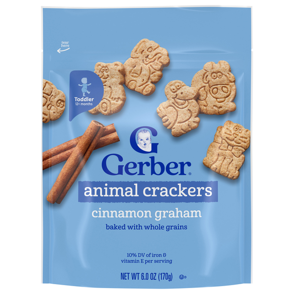 Gerber Snacks Toddler Cinnamon Graham Animal Crackers