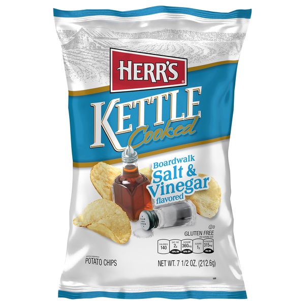 Herr's Gluten Free Boardwalk Salt & Vinegar Kettle Cooked Potato Chips