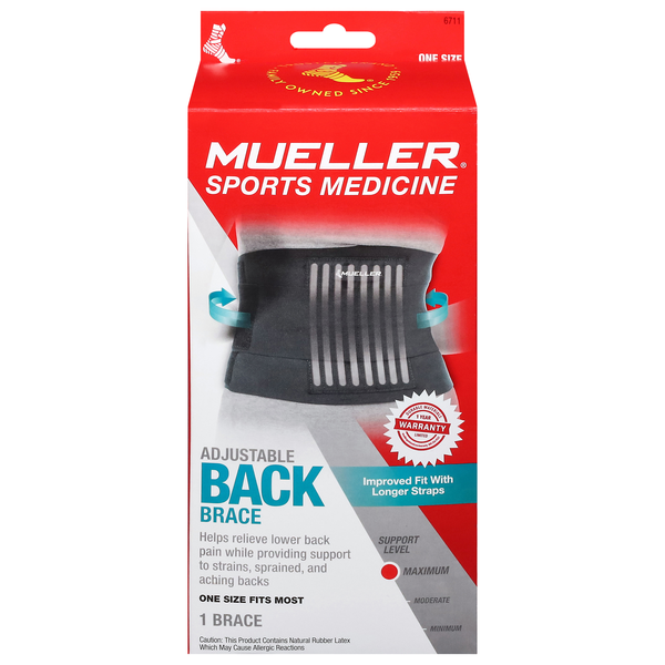 Mueller Adjustable Back Brace Black