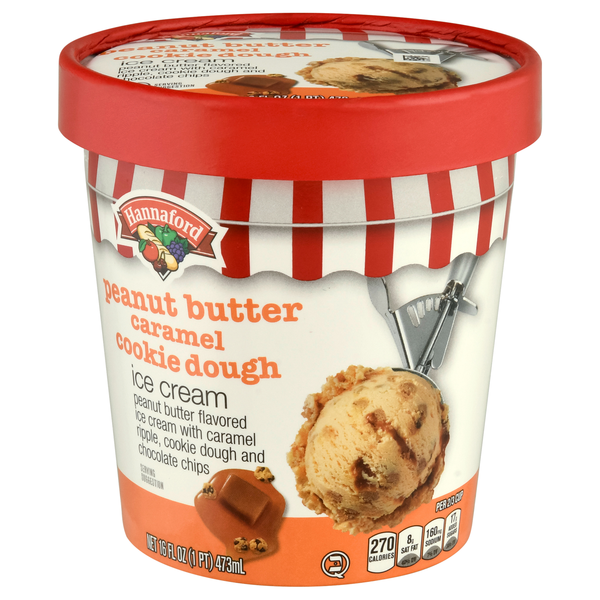 Hannaford Peanut Butter Caramel Cookie Dough Ice Cream