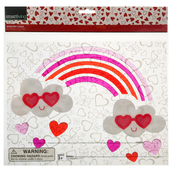 Smart Living Window Clings Valentine Rainbow Ages 3+