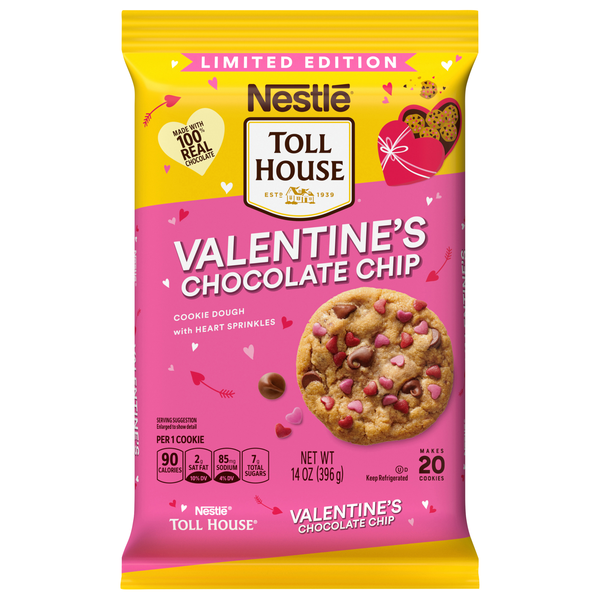 Nestle Toll House Valentine's Day Chocolate Chip Cookie Dough - 20 ct