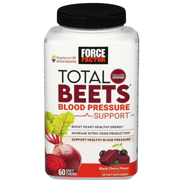 Force Factor Black Cherry Total Beets Blood Pressure Support Soft Chews