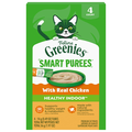 Feline GREENIES Smart Purees with Real Premium Chicken Cat Treats - 4 ct