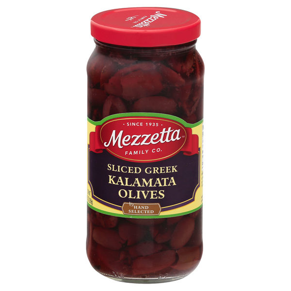 Save on Mezzetta Kalamata Olives Sliced Greek Order Online Delivery