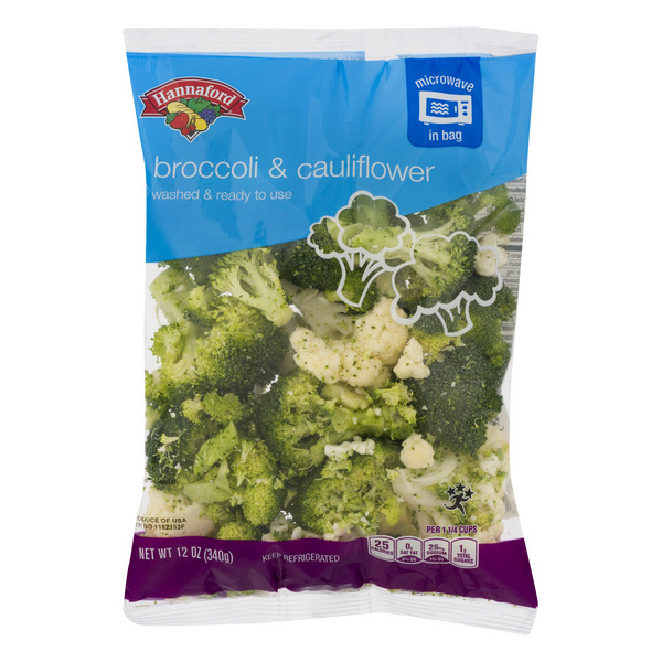Hannaford Broccoli & Cauliflower Microwave in Bag