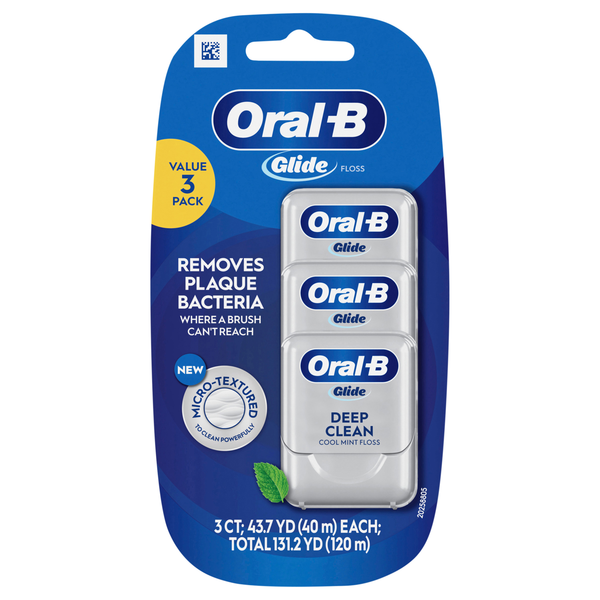 Oral-B Glide Pro-Health Deep Clean Floss Cool Mint - 3 ct