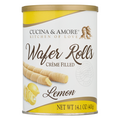 Cucina & Amore Lemon Creme Filled Wafer Roll Cookies
