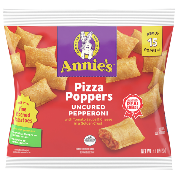 Annie's Homegrown Uncured Pepperoni Pizza Poppers - aprx 15 ct Frozen