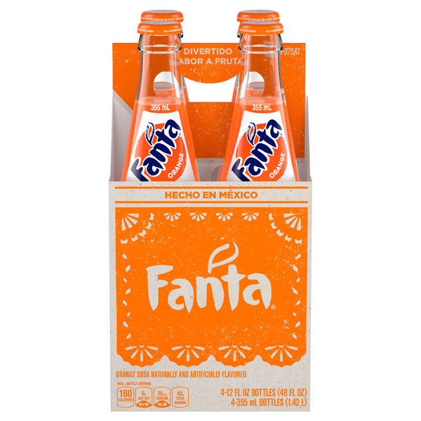 Fanta de Mexico Caffeine Free Orange Soda - 4 pk