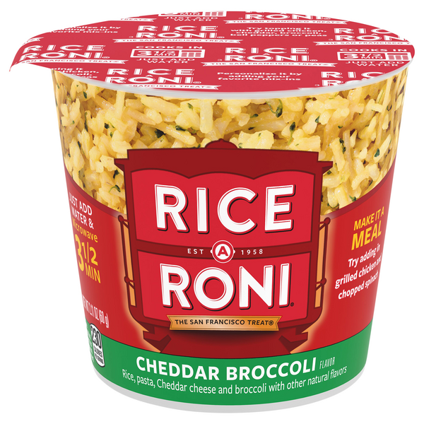 Rice-A-Roni Cheddar Broccoli Flavor Cup Microwave