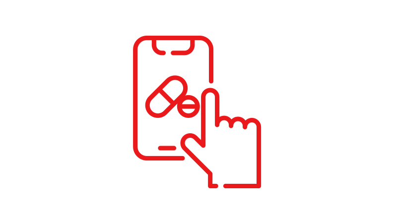 illustration of a hand holding a mobile phone