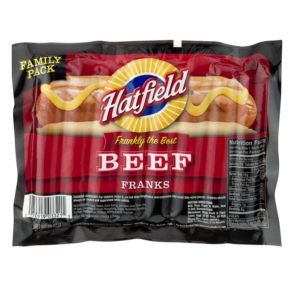 Save on Hatfield Beef Franks Order 