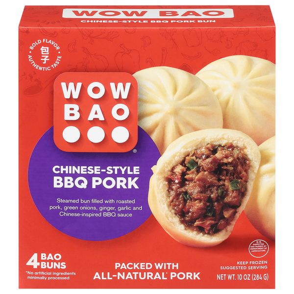 Wow Bao Chinese Style BBQ Pork Bao Buns - 4 ct