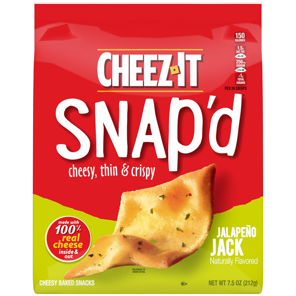 Save on CheezIt Snap'd Cheesy Baked Snacks Jalapeno Jack Order Online Delivery Stop & Shop